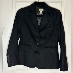 New without tags L.L. Bean black will and cashmere blend blazer women’s 4 petite